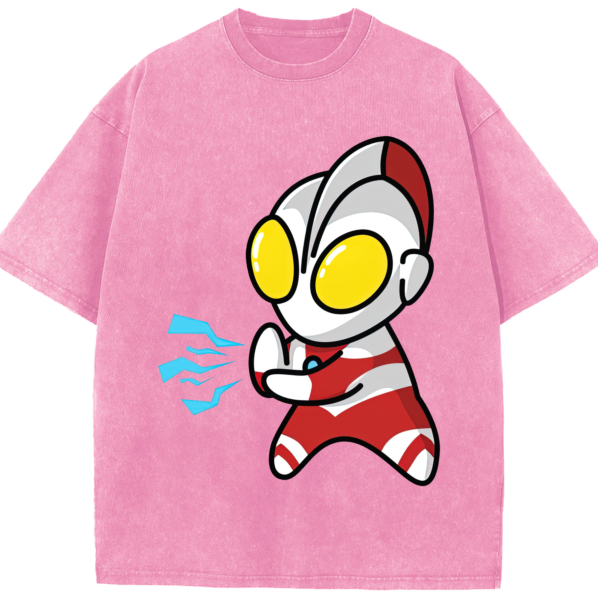 （画像用） ウルトラマン Ultraman 綿100% ヴィンテージ風 半袖Tシャツ（フロントプリント）